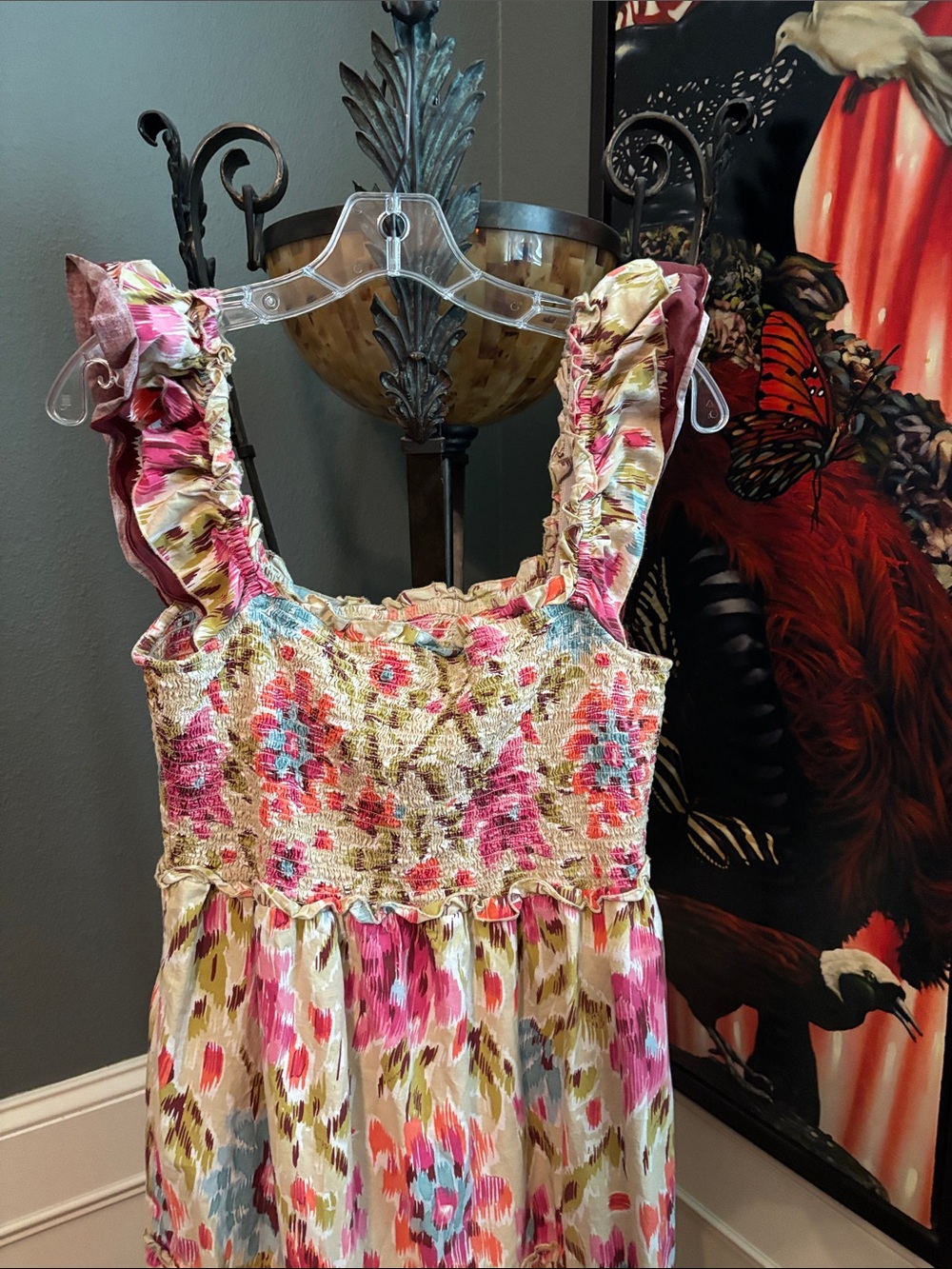House of Harlow 1960 Pink Floral Maxi Dress - L
